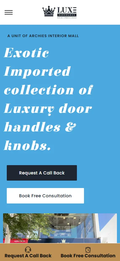 Luxe Hardwares on a phone